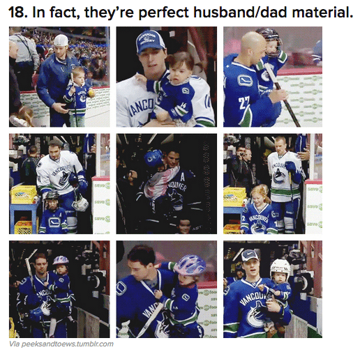Hockey players are perfect husband material