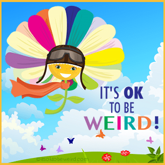 it's ok to be weird button