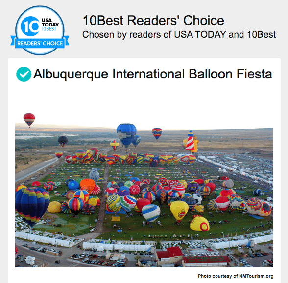 Vote for the Albuquerque International Balloon Fiesta