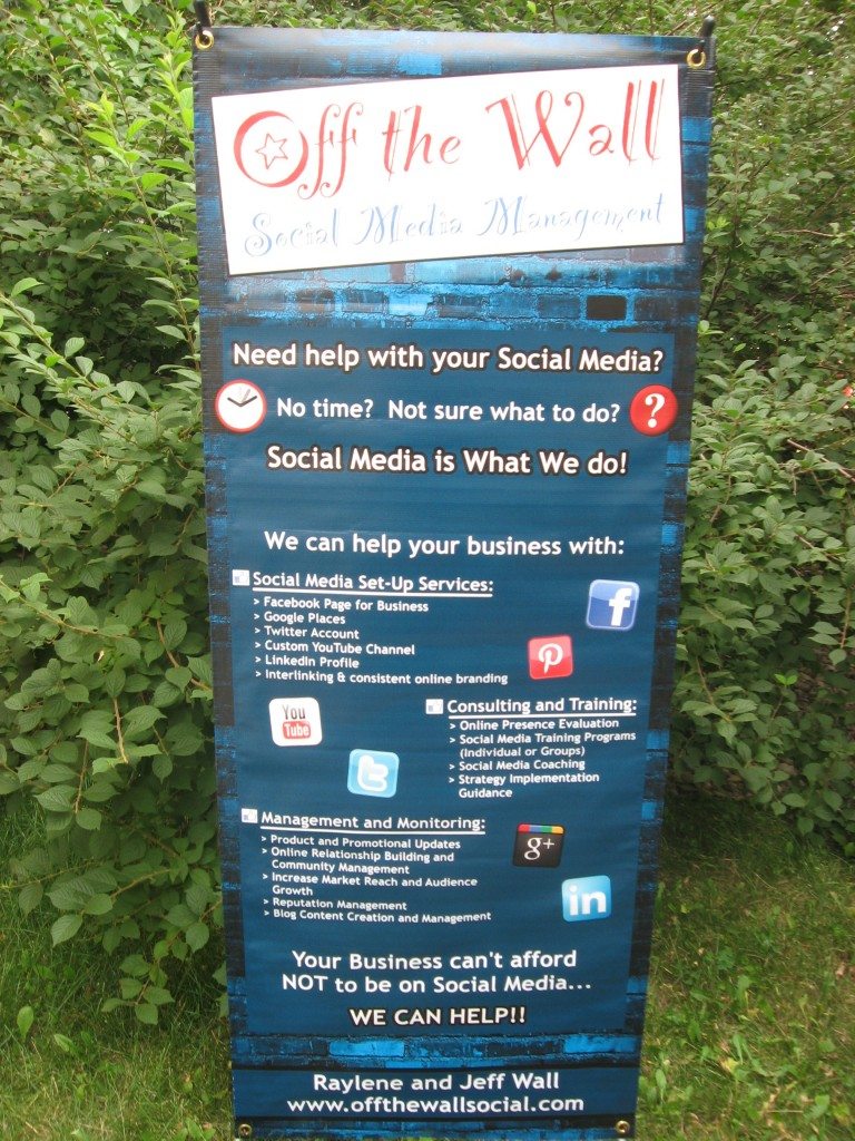 Off the Wall Social standing banner